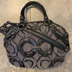 COACH Madison Metallic Sequin Canvas Bag